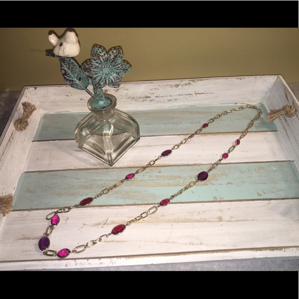 Long gold chain necklace